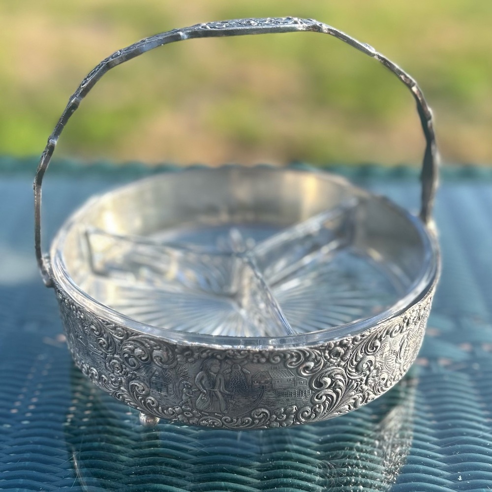 Antique Barbour Silver Co. Relish Dish #3206